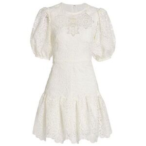 JONATHAN SIMKHAI GIADA LACE CROCHET GUIPURE IVORY DRESS Size 2